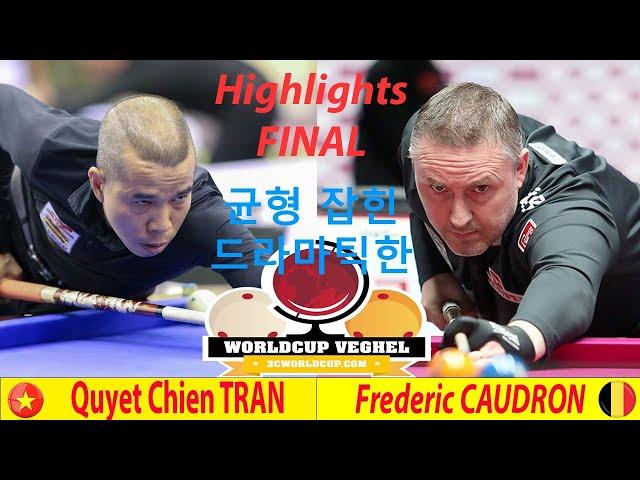 Highlights FINALFrederic CAUDRON vs Quyet Chien TRAN | VEGHEL World Cup 3-Cushion 2024