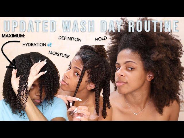 UPDATED Wash Day Routine for My Low Porosity, High Density Type 4 Hair | BEST Wash & Go Yet 