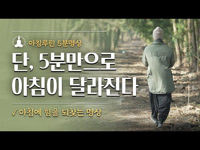 [아침루틴‍️5분명상] 단, 5분으로 하루의 시작 아침이 달라진다 ️ 아침에 힘을 되찾는 명상 ️ 아침에 편안함을 찾는 5분명상 ️ 아침에 명상으로 내 안의 평온을 찾다