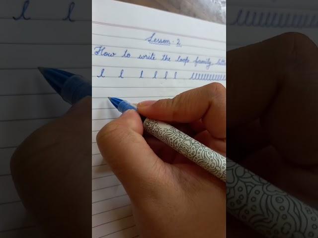 #shorts #loopfamilyletters#howtowritecursive #learnwithpratistha #basicwriting #calligraphy #cursive