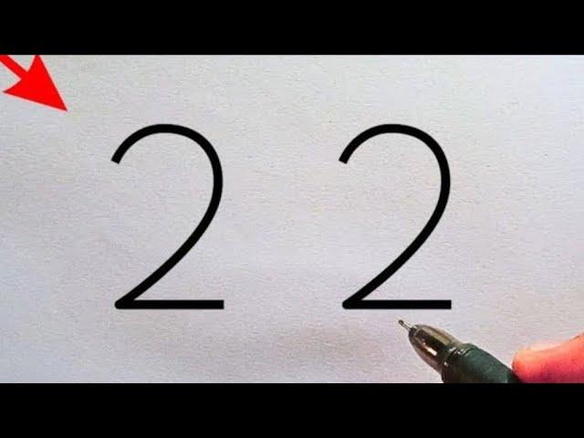 how to draw a Rat from number 22 || Easy Rat Drawing || Number drawing || how to draw a Mouse easy