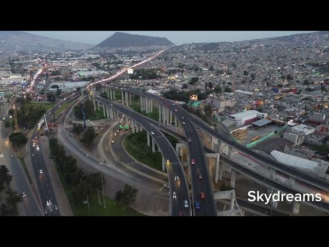 Ciudad de México salida carretera y autopista México Puebla con drone DJI mini3 4k