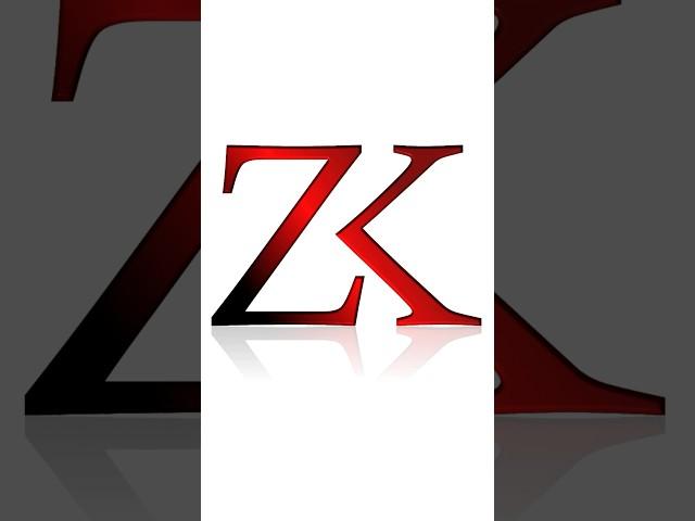 ZK Alphabet Design In Corel Draw #coreldraw #shortsvideo #viralshort #youtube