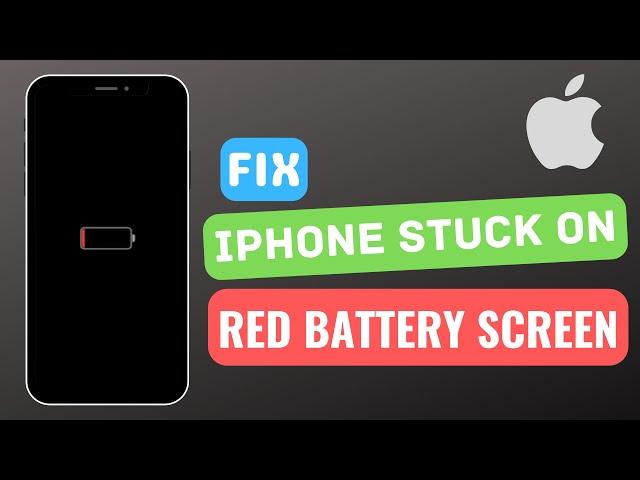 iPhone stuck on a red battery screen  solve  at home free