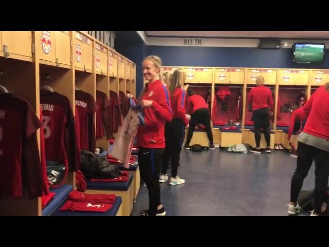 USWNT - Take a Peek Inside the US Locker Room Pre-Match (SheBelieves Cup v. England) - 3-4-17