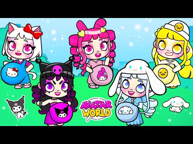 Hello Kitty, Cinamoroll, Kuromi, My Melody are Pregnant | Toca Life Story