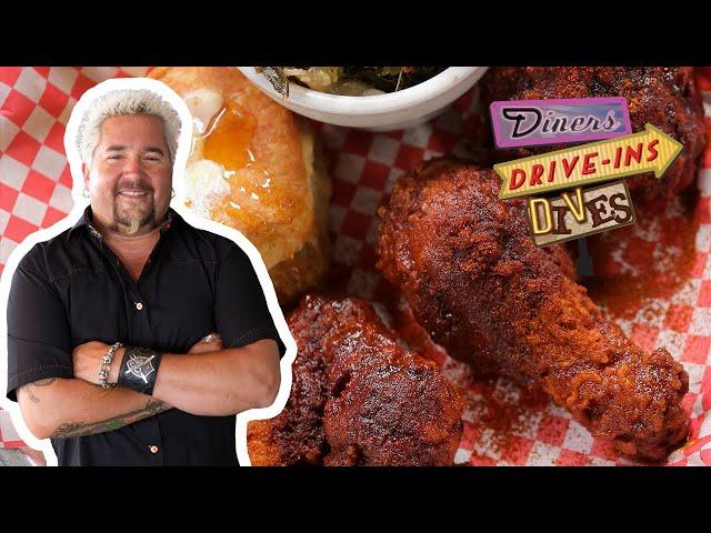 Guy Fieri Eats Some HOT Chicken  | Diners, Drive-Ins and Dives | Food Network