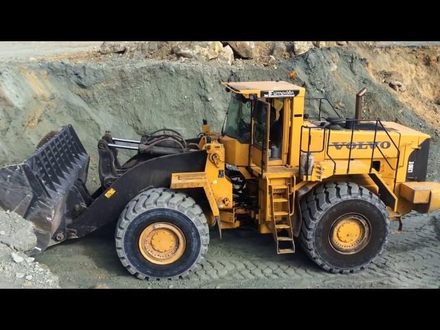 Volvo L330E Wheel Loader Loading Trucks With Three Passes - Sotiriadis Mining Works