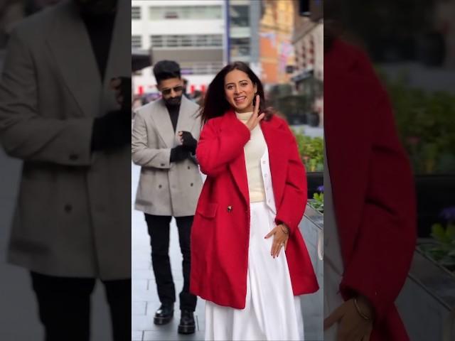 ️ CUTE #sargunmehta RECREATES #pushpa2 song #angaaron with hubby #ravidubey #shorts