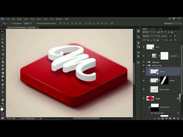 3D Icon -Photoshop Tutorial -