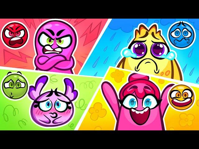 Share Feelings And Emotions  | Angry, Sad, Shy and Happy! Songs For Kids by Slick Slime Sam