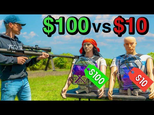 $10 vs $100 Homemade Body Armor Challenge