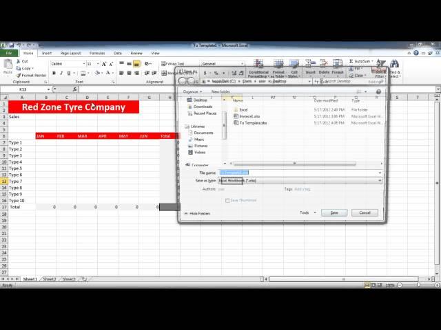 How to Create Templates in Excel