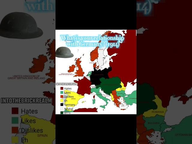 What Was Europes Relationship With Germany In 1914? #europe #ww1 #germany #nerdyboy #map