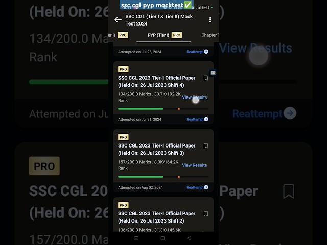 SSC CGL TIER-1 PYP MOCKTEST 2023 SCORE#ssc #ssccgl #sscchsl #sscgd #studymotivation