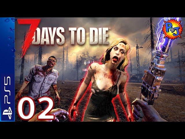 Let's Play 7 Days to Die PS5 | Co-op Multiplayer Gameplay Ep 2 | Aldo's Cabinet & Bel's Bakery (P+J)