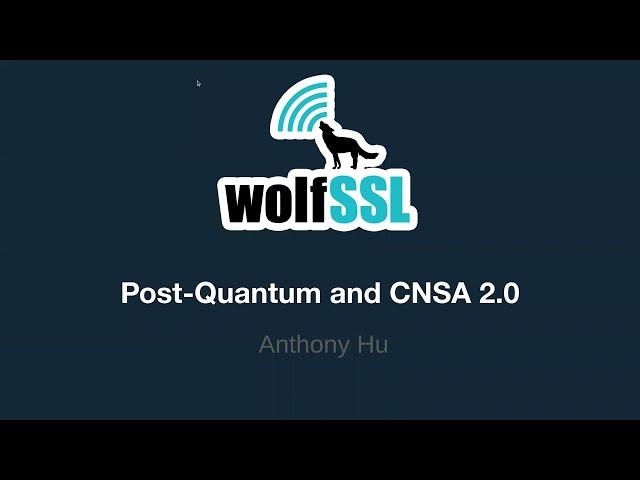 Post Quantum and CNSA 2.0