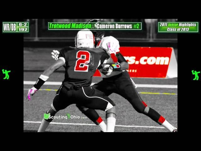 2013 Cameron Burrows - Trotwood Madison - Jr yr WRDB2 - PROMO HD