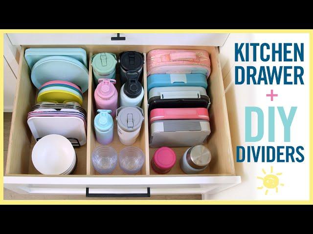 ORGANIZE | Kitchen Drawers + DIY Dividers #SATISFYING