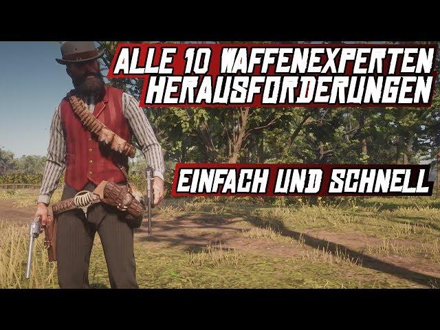 ALLE 10 WAFFENEXPERTEN HERAUSFORDERUNGEN | GUIDE | RED DEAD REDEMPTION 2