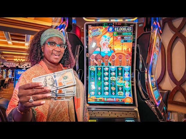 She Almost Didn't Play This Slot Machine in Las Vegas  GLAD WE DID!