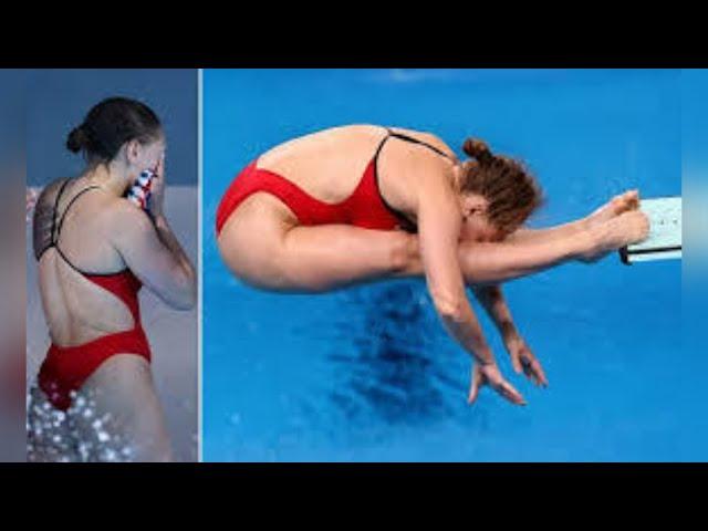 Team USA Diver Alison Gibson Gets Humiliating ZERO After Midair Collision With Board #paris2024