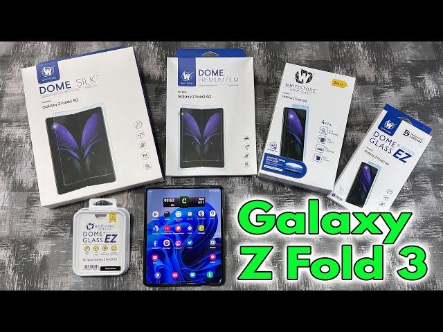 Whitestone Dome Screen Protector Lineup 2021 For Galaxy Z Fold 3 - Install & Review