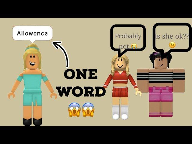 Doing the ONE WORD challenge in total Roblox drama!