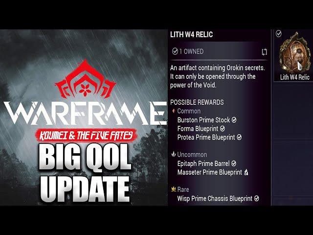 Best Warframe QOL Update Yet! Koumei & the Five Fates Update Preview!