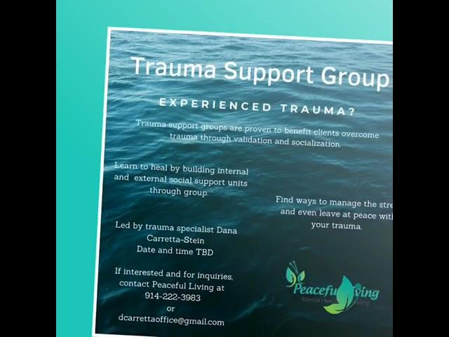 New Trauma Support Group Starting soon!