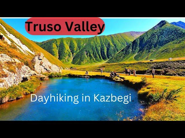 Truso Valley. Kazbegi hiking in Georgia, Caucasus.