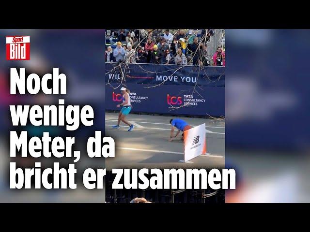 Kurz vor dem Ziel: Leichtathletik-Star bricht beim Marathon zusammen