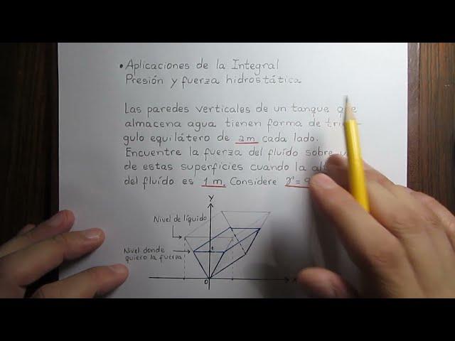 Presión y Fuerza Hidrostática con integrales