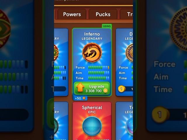 Inferno Striker Upgrade to Full Max Status - Carrom Pool #Shorts