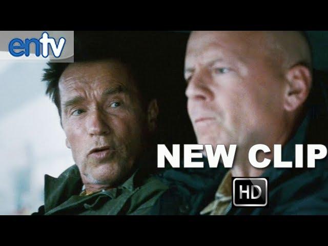 The Expendables 2 "Smart Car" Official Clip [HD]: Arnold Schwarzenegger & Bruce Willis Cram In