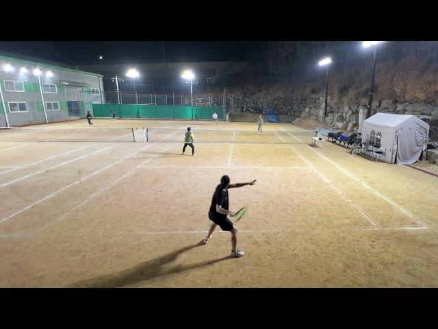 동탄 씽씽테니스클럽 3월 22일 윤대장 옥황상제 vs 무량수전 김치파스