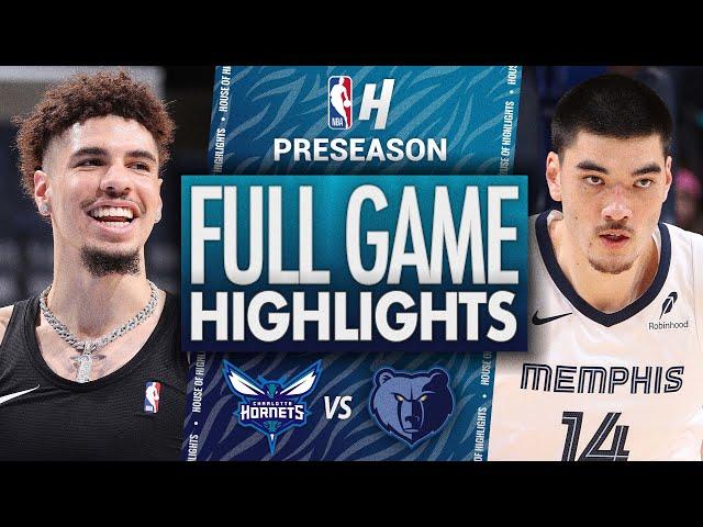 Charlotte Hornets vs Memphis Grizzlies - Full Game Highlights | October 10, 2024 NBA Preseason