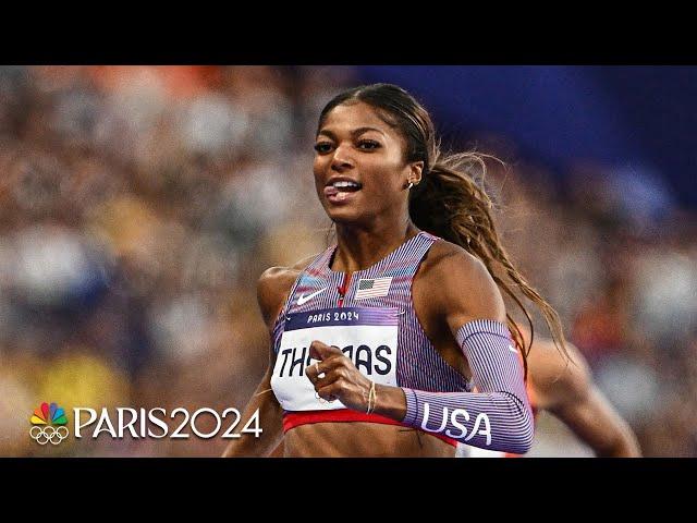 Gabby Thomas books her spot in women's 200m Olympic final | Paris Olympics | NBC Sports