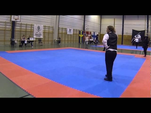 Bergen Open Longsword, pools. Väliaho (R) vs. Parmala(B)