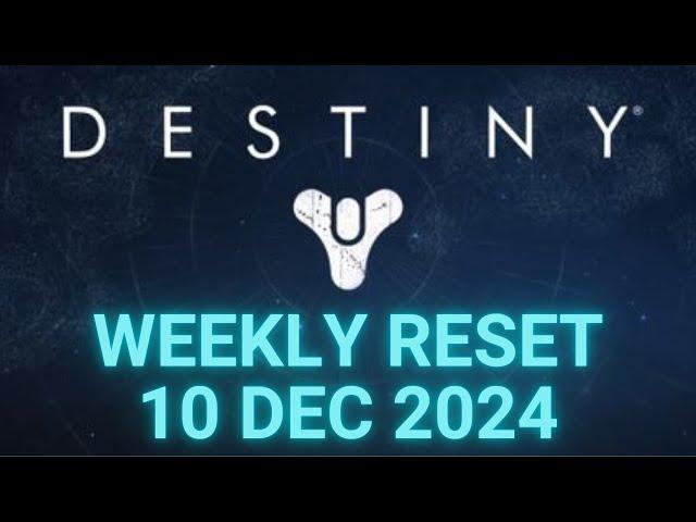 Destiny 1 - Weekly Reset - Vendor and Faction Inventory, Weapons and Loot 10 Dec 2024, Dec/10/2024