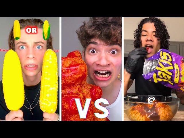 Luke Did That vs Spizee vs Ramizeinn! (Extreme Giant Spicy Foods Challenge) **3 HOURS**