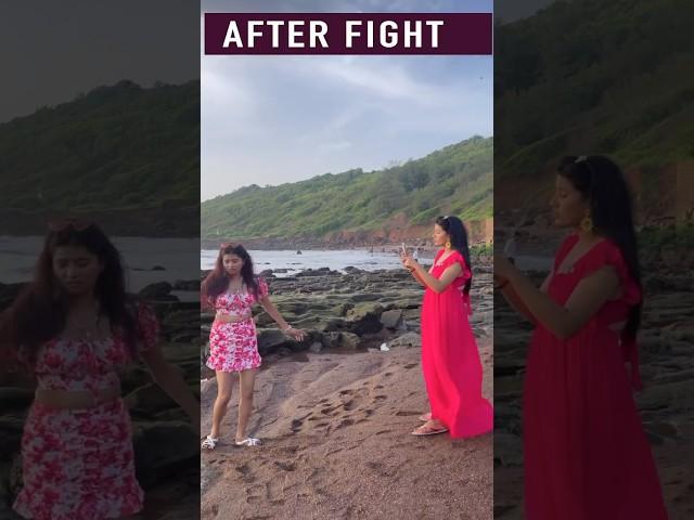 Sister fight before/after         #youtubeshorts #ytshort #shorts #sister  #poonambisht #divyabisht