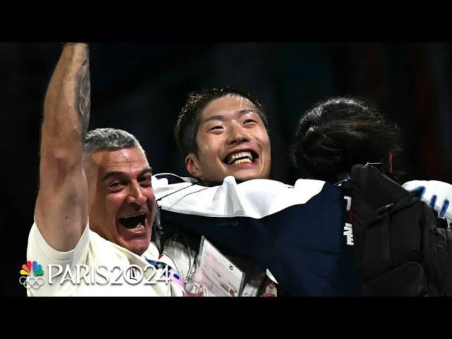 Hong Kong's Cheung Ka Long defends gold medal in dramatic foil final | Paris Olympics | NBC Sports