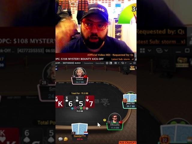 WSOP $108 Bounty - Flopped a set | #questje on #Twitch