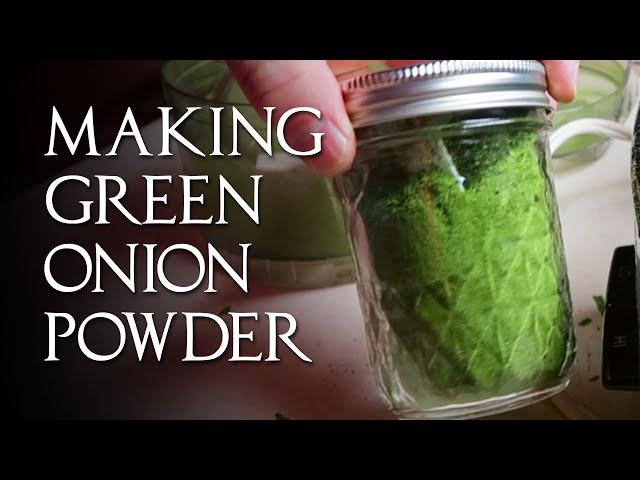 How To Make GREEN ONION POWDER from Your Onion Leaves