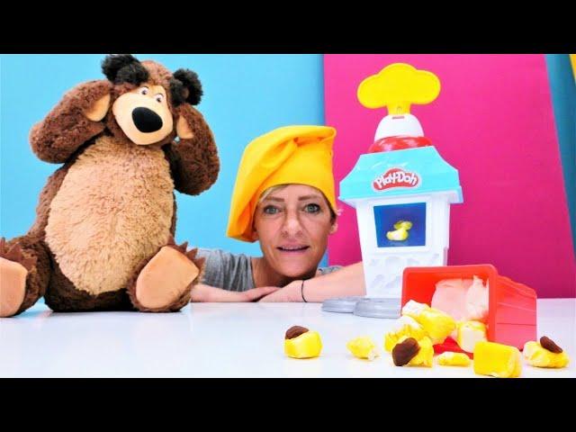 PlayDoh Knetspaß - Spielzeugvideo mit Nicole - Popcorn, Eis und Pommes aus PlayDoh