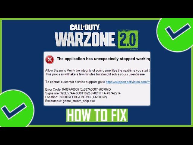 Fix: Call of Duty Warzone 2.0 Error Code 0x887A0005/0x887A0007