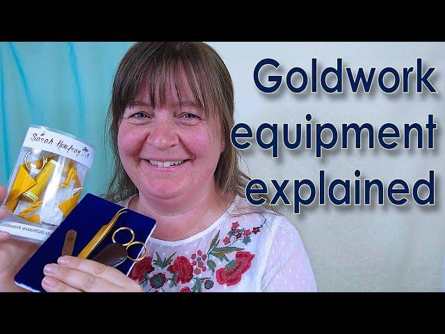 Goldwork embroidery equipment explained.