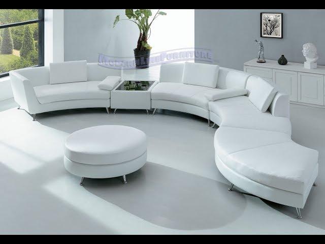 White Sectional Leather Sofa Modern