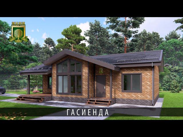 Одноэтажный каркасный дом с гостиной со вторым светом под ключ "Гасиенда".